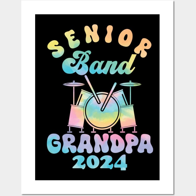 senior Band Grandpa 2024 Funny grandpa Grandfather Wall Art by Giftyshoop